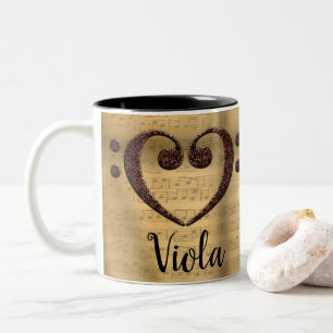 Tasse 2 Couleurs Viola Coeur Cuivre double basse