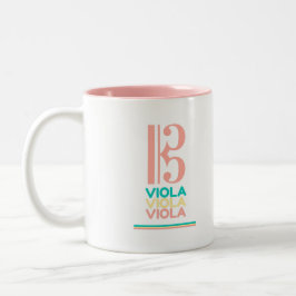 Tasse 2 Couleurs Viola Pink Alto Clef