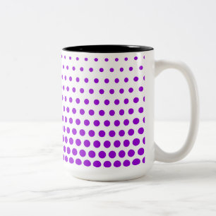 Tasse 2 Couleurs Violet Pois moderne blanc