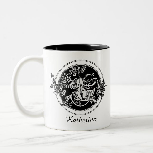 Tasse 2 Couleurs Violon personnalisé (Gauche)
