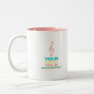 Tasse 2 Couleurs Violon Pink Treble Clef