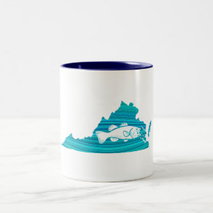Tasse 2 Couleurs Virginia Wave Fishing