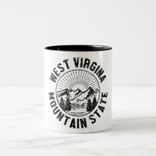 Tasse 2 Couleurs Virginie-Occidentale vintage