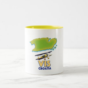 Tasse 2 Couleurs Vis carte Croatie