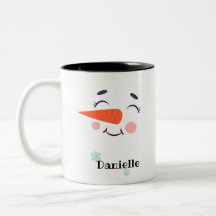 Visage de bonhomme de neige rouillé Nom personnali