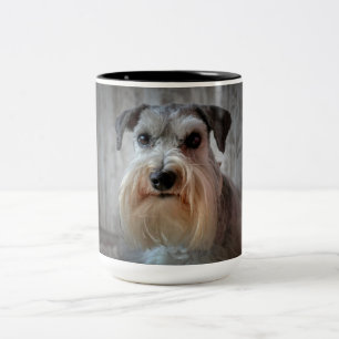 Tasse 2 Couleurs Visage de chien Schnauzer