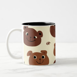 Tasse 2 Couleurs Visage drôle d'ours