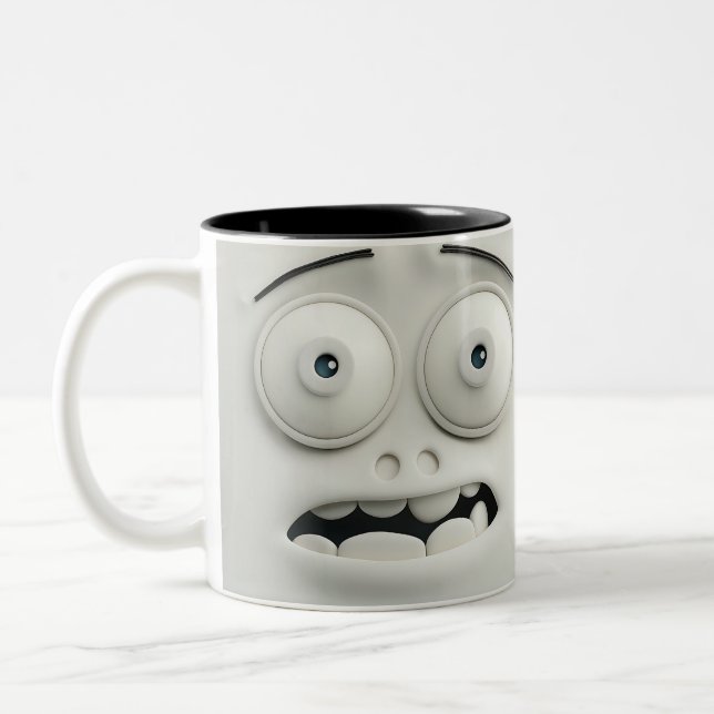 Tasse 2 Couleurs Visage Sarcastique 3D (Gauche)