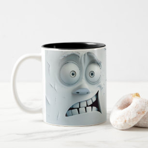 Tasse 2 Couleurs Visage Sarcastique 3D
