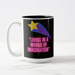 TASSE 2 COULEURS VIVRE DANS UN MONDE D'IMAGINATION