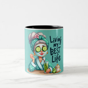 Tasse 2 Couleurs Vivre ma meilleure boule de vie