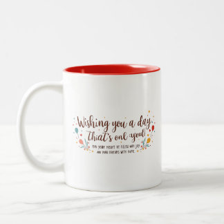 Tasse 2 Couleurs Voeux de coeur