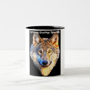 Tasse 2 Couleurs Vœux de Noël 'Mon partenaire', 'Mâle alpha',