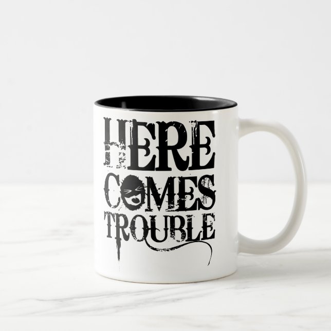 Tasse 2 Couleurs Voici venir le problème (Droit)