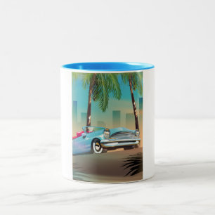 Tasse 2 Couleurs Voiture Classique Rétro