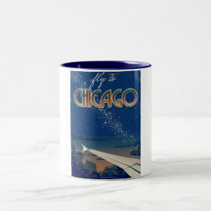 Tasse 2 Couleurs Vol vers Chicago
