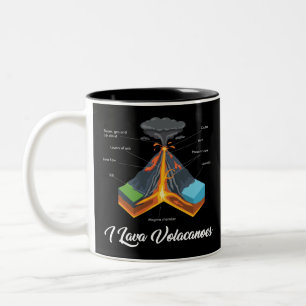 Tasse 2 Couleurs VOLCANO / GEOLOGY I Lava Volcanoes