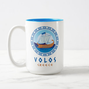 Tasse 2 Couleurs Volos, Grèce Conception de navires grecs