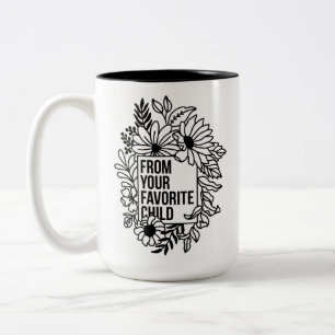 Tasse 2 Couleurs Votre enfant favori personnalisable