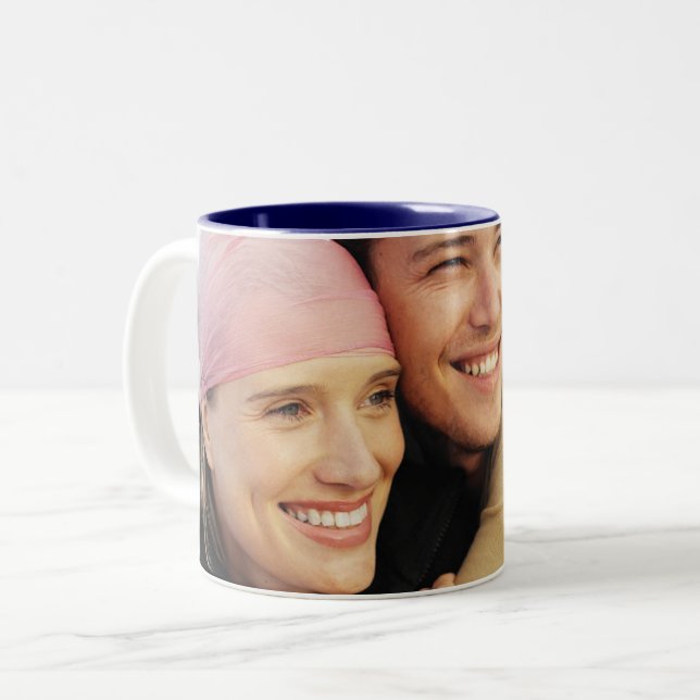 Tasse 2 Couleurs Votre photo (Devant gauche)