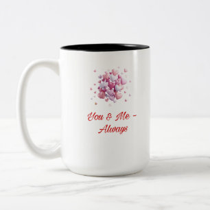 Tasse 2 Couleurs Vous et moi - Toujours   Citation romantique Café 