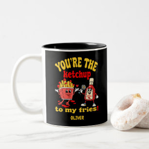 Tasse 2 Couleurs Vous Êtes La Ketchup À Mon Caricature Fries Mignon