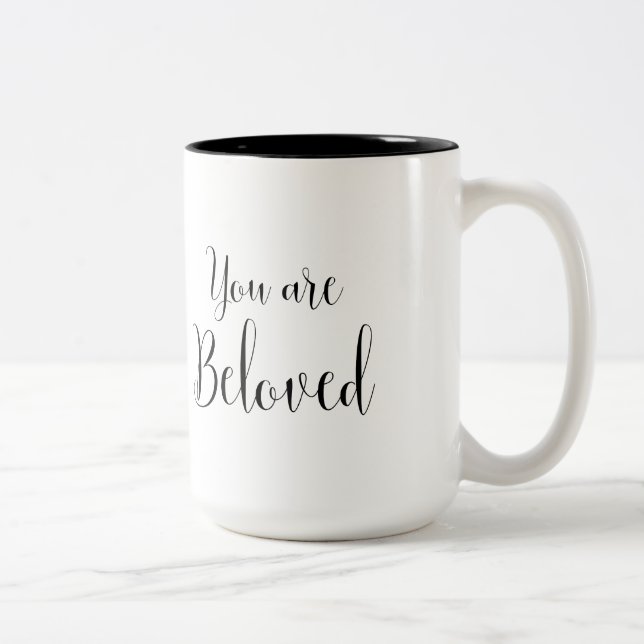 Tasse 2 Couleurs Vous êtes message aimé et inspirant (Droit)