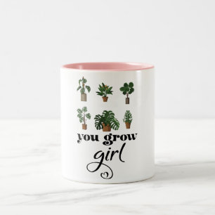 Tasse 2 Couleurs Vous Grow Girl drôle plante amants