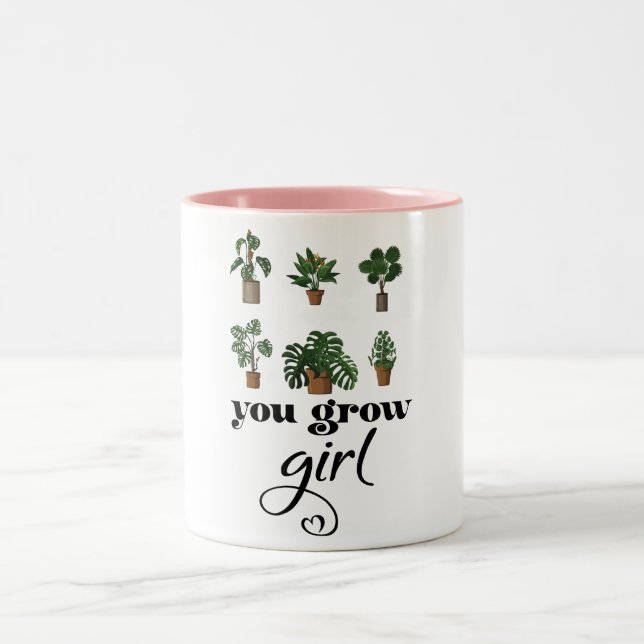 Tasse 2 Couleurs Vous Grow Girl drôle plante amants (Centre)