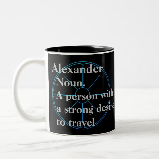 Tasse 2 Couleurs Voyage personnalisé (Gauche)