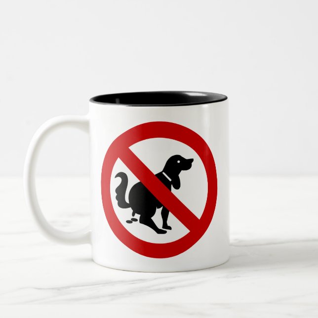 Tasse 2 Couleurs VOYAGE ⚠ THAÏE NO DOG Fouling ⚠ (Gauche)