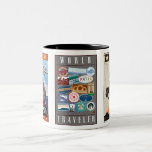 Tasse 2 Couleurs Voyageur-Tasse du monde