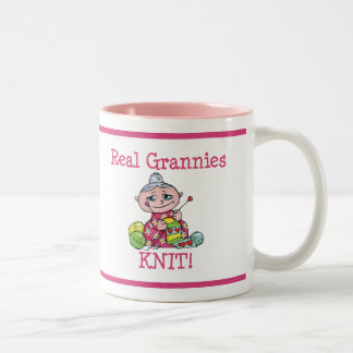 Tasse 2 Couleurs Vrai KNIT de mamies !