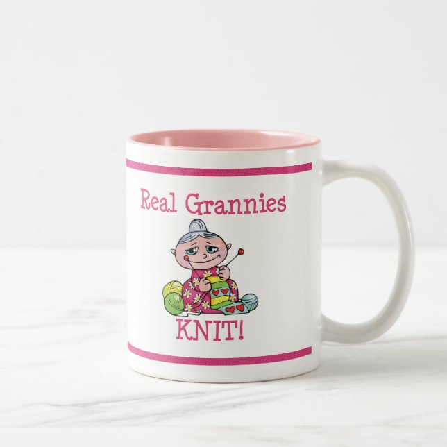 Tasse 2 Couleurs Vrai KNIT de mamies ! (Droit)