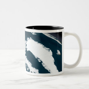 Tasse 2 Couleurs Vue au-dessus du Groenland et de l'océan arctique