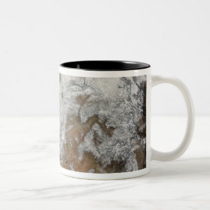 Tasse 2 Couleurs Vue satellite des Etats-Unis occidentaux