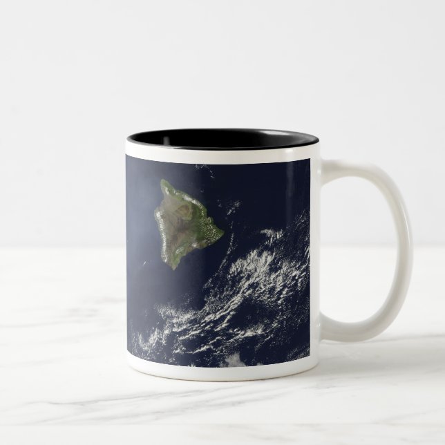 Tasse 2 Couleurs Vue satellite du brouillard volcanique (Droit)
