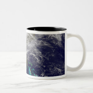 Tasse 2 Couleurs Vue satellite d'une tempête massive d'hiver
