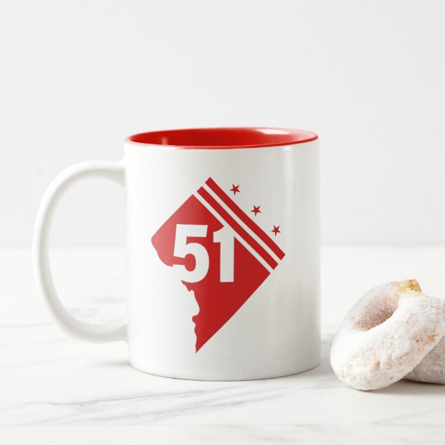 Tasse 2 Couleurs Washington DC 51 (Avec donut)