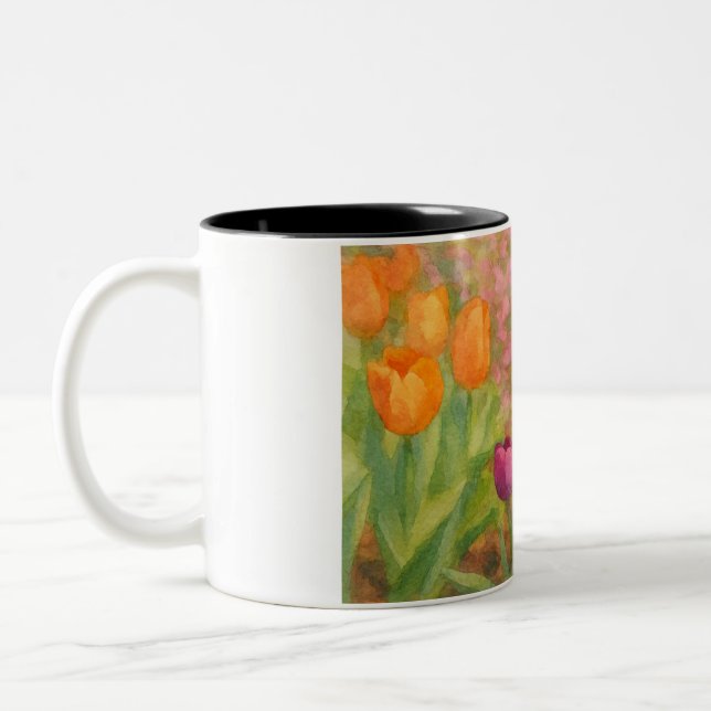 Tasse 2 Couleurs Watercolor Flowers (Gauche)