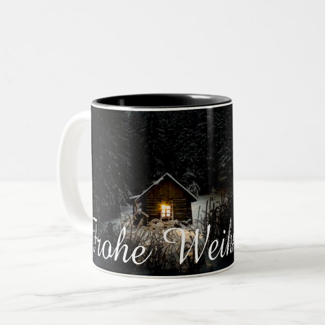 Tasse 2 Couleurs Weihnachtsgrüße mit Hexenhaus (Devant gauche)