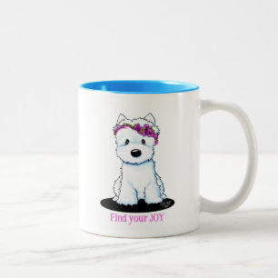 Tasse 2 Couleurs Westie Fleur