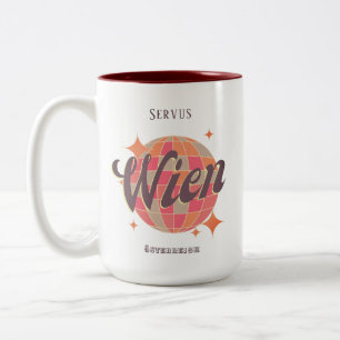 Tasse 2 Couleurs Wien Vienne Österreich Autriche Retro