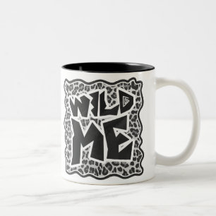 Tasse 2 Couleurs Wild Me Leopard blanc et noir