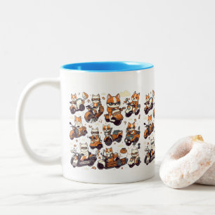 Tasse 2 Couleurs Wild meows équitation scooters