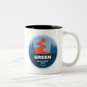 Tasse 2 Couleurs Wild Vert Et Rivière Pittoresque