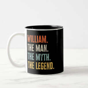 Tasse 2 Couleurs William Man Myth Legend Funny Meilleur Nom William
