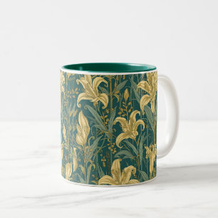 Tasse 2 Couleurs William Morris Golden Lily Vintage Préraphaélite