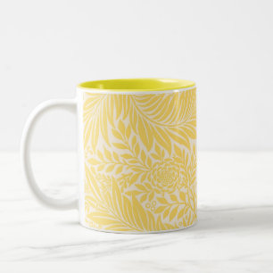 Tasse 2 Couleurs William Morris - Larkspur Feuilles et Motif de fle