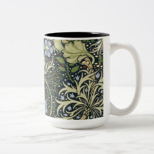 Tasse 2 Couleurs William Morris Seaweed Pattern Floral Vintage